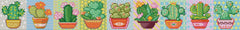 Cactus Diamond Painting Kit Series - Set of 9 | 4″ × 4″ (9 × 10 cm) | Resin Square & AB Diamonds - Forever Young®️ DIY - 