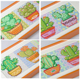 Cactus Diamond Painting Kit Series - Set of 9 | 4″ × 4″ (9 × 10 cm) | Resin Square & AB Diamonds - Forever Young®️ DIY - 
