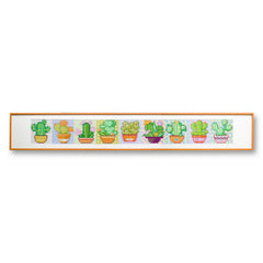 Cactus Diamond Painting Kit Series - Set of 9 | 4″ × 4″ (9 × 10 cm) | Resin Square & AB Diamonds - Forever Young®️ DIY - 