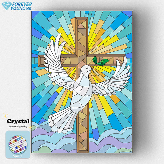 Kruzifix-Kristall-Diamantmalerei 