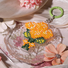 Colorful Bouquet Acrylic Diamond Painting Keychain - Forever Young®️ DIY - 