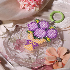Colorful Bouquet Acrylic Diamond Painting Keychain - Forever Young®️ DIY - 