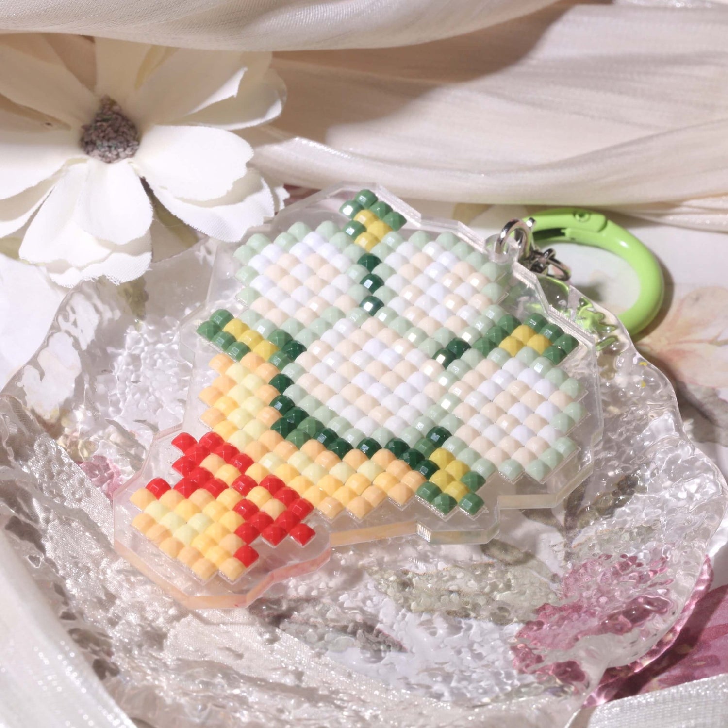 Colorful Bouquet Acrylic Diamond Painting Keychain - Forever Young®️ DIY - 