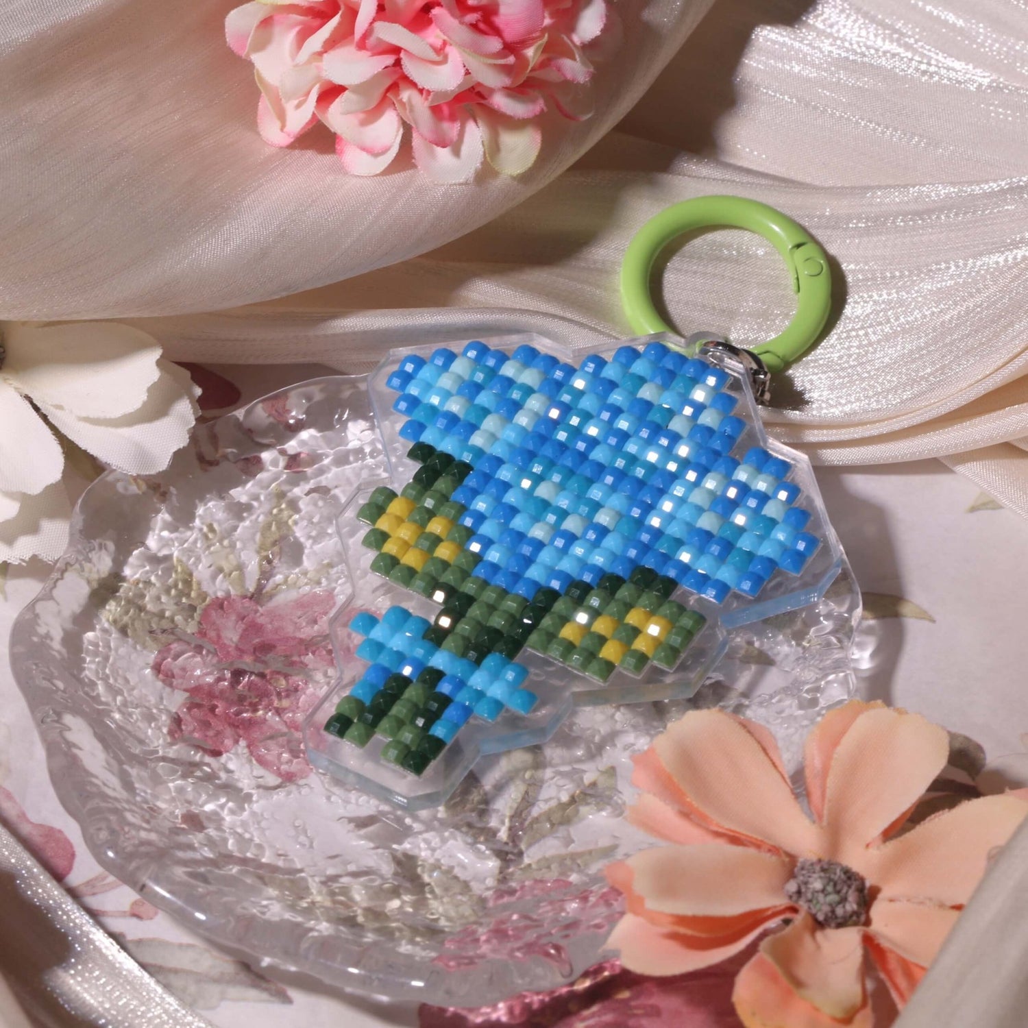 Colorful Bouquet Acrylic Diamond Painting Keychain - Forever Young®️ DIY - 