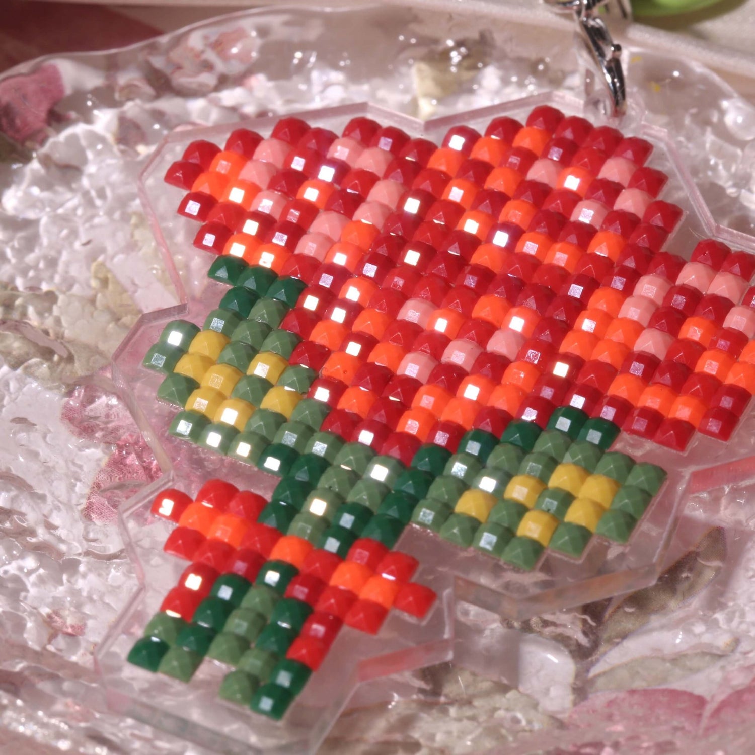 Colorful Bouquet Acrylic Diamond Painting Keychain - Forever Young®️ DIY - 