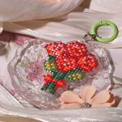 Colorful Bouquet Acrylic Diamond Painting Keychain - Forever Young®️ DIY - 