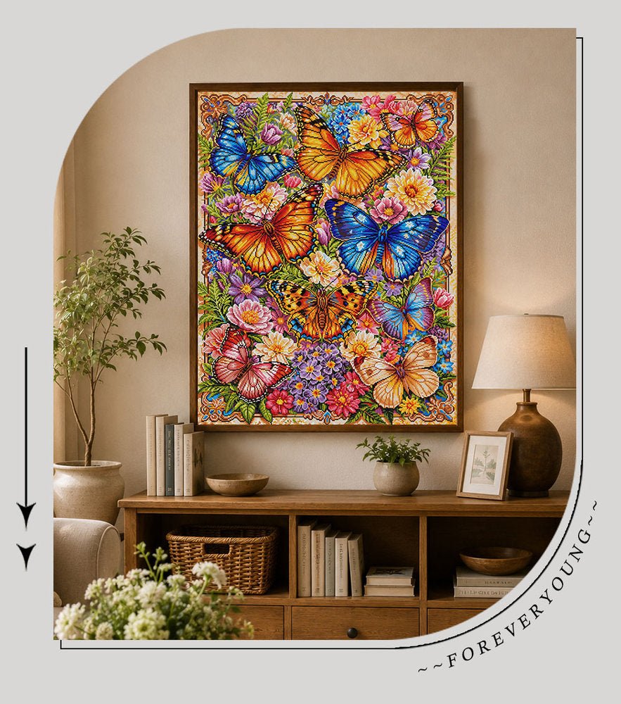 Forever Young®️ DIY - Colorful Butterflies Among Blooms