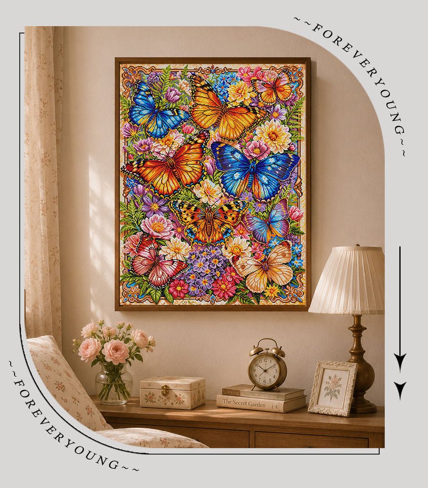 Forever Young®️ DIY - Colorful Butterflies Among Blooms