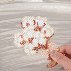 Cotton Flower Bouquet Acrylic Diamond Art Display Stand - Forever Young®️ DIY - 