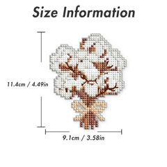 Cotton Flower Bouquet Acrylic Diamond Art Display Stand - Forever Young®️ DIY - 
