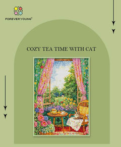 Cozy Tea Time with Cat - Forever Young®️ DIY - 