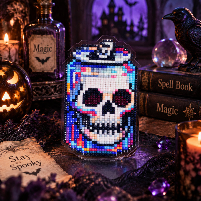 Lumigem Halloween Skull Soda Can Diamond Art