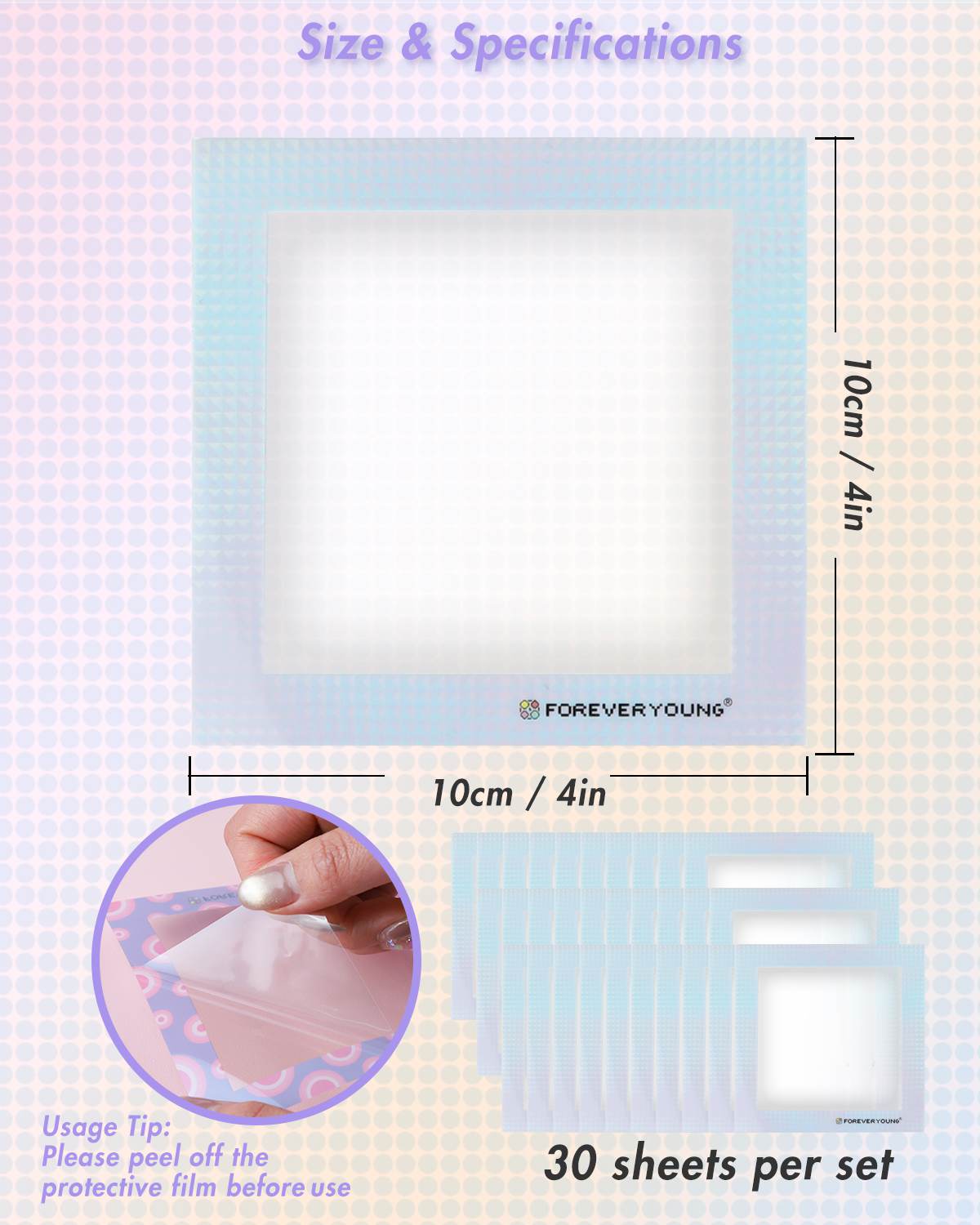 Diamond Painting PET Reusable Release Paper Sheets - Forever Young®️ DIY - 