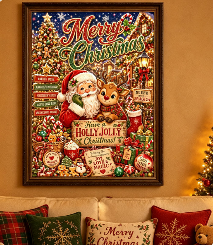 Santa’s Christmas Blessing Diamond Painting Kit