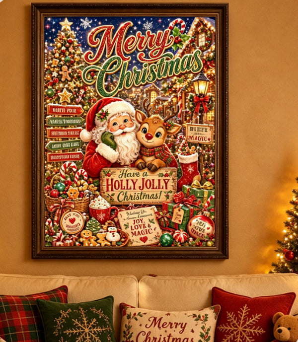 Santa’s Christmas Blessing Diamond Painting Kit