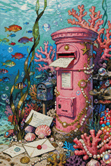 Messages from the Deep – Underwater Post Office Diamond Painting Kit
