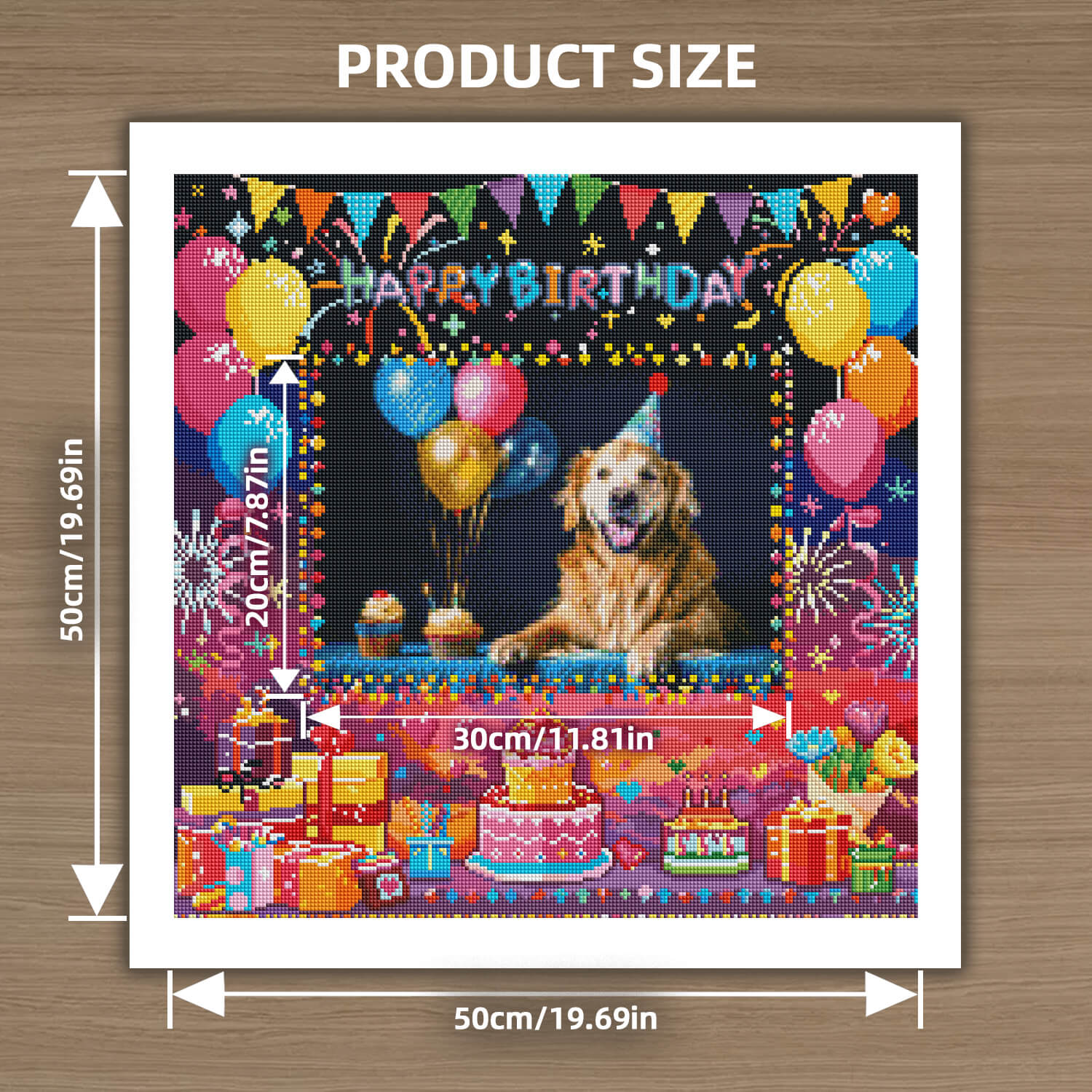 Birthday Custom Diamond Painting from Photo, Happy Birthday DIY Personalized Diamond Art Painting Kits