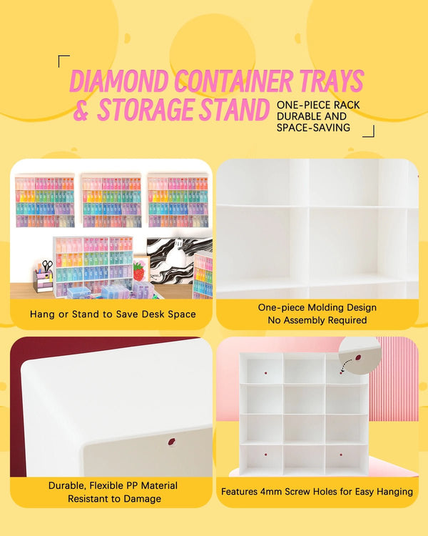 Forever Young 60pcs Containers Trays & Rack