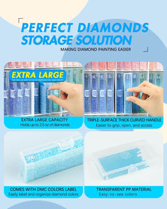 ForeverYoung 48pcs Extra Large Storage Containers Trays ＆ Rack - Forever Young®️ DIY - 
