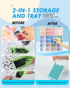 ForeverYoung 48pcs Extra Large Storage Containers Trays ＆ Rack - Forever Young®️ DIY - 