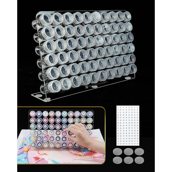 Foreveryoung Diamond Painting Bottle Storage Rack with 60 Jars - Forever Young®️ DIY - 