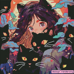 Girl and Cat - Forever Young®️ DIY - 