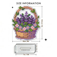 Lavender Basket Acrylic Diamond Art Display Stand - Forever Young®️ DIY - 