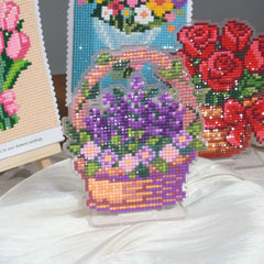 Lavender Basket Acrylic Diamond Art Display Stand - Forever Young®️ DIY - 
