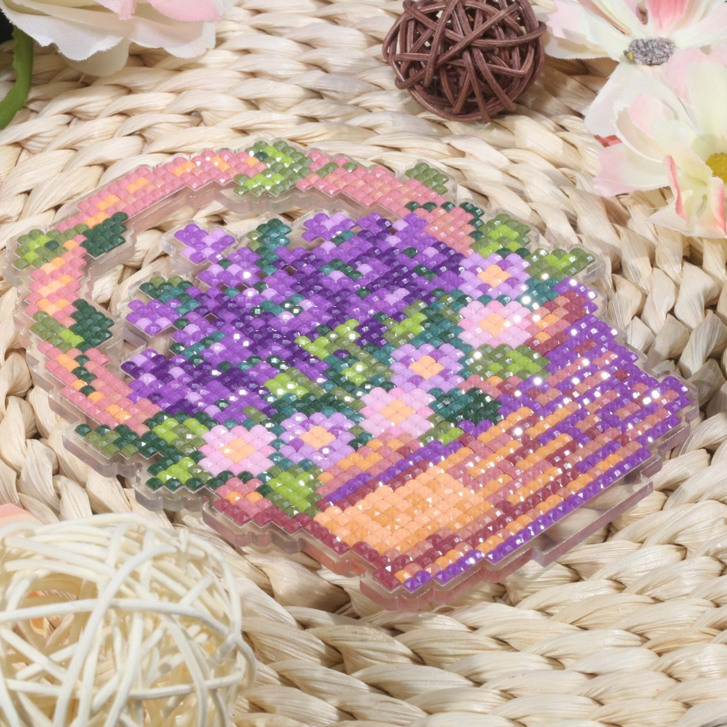 Lavender Basket Acrylic Diamond Art Display Stand - Forever Young®️ DIY - 