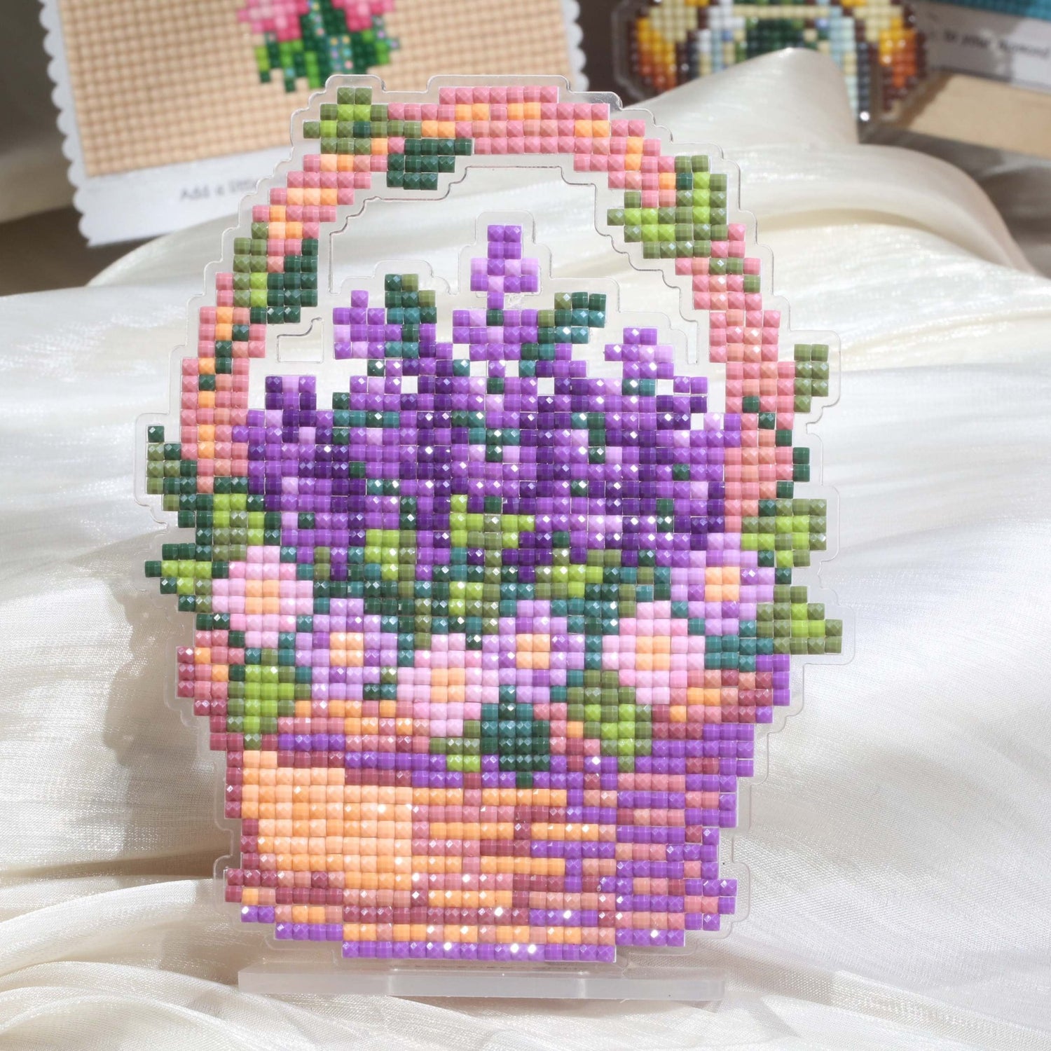 Lavender Basket Acrylic Diamond Art Display Stand - Forever Young®️ DIY - 