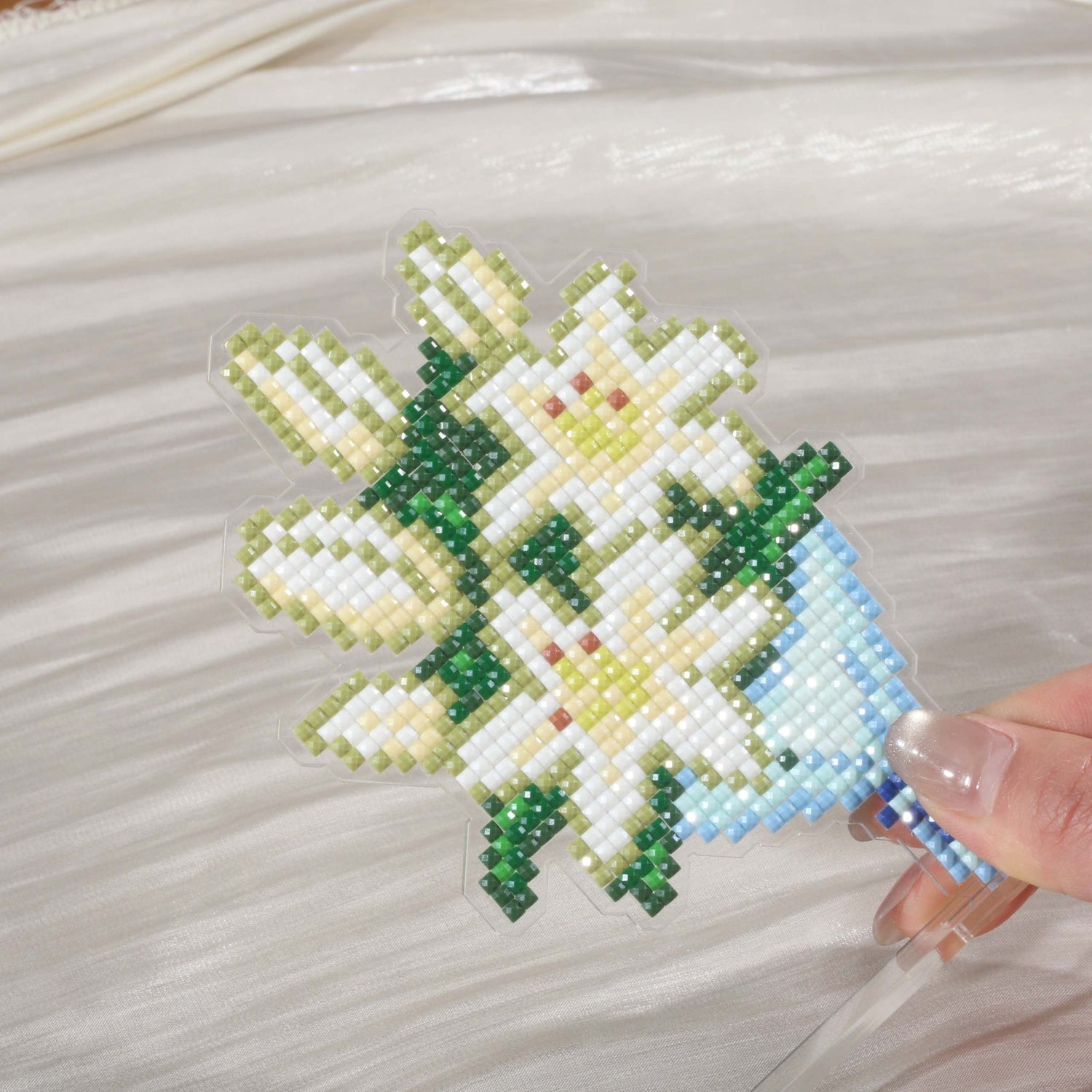 Lily of the Valley Bouquet Acrylic Diamond Art Display Stand - Forever Young®️ DIY - 