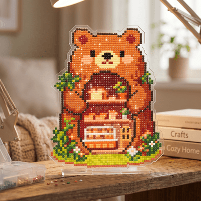 LumiGem Bear Bakery Diamond Painting Stand - Forever Young®️ DIY - 