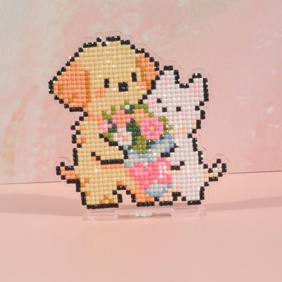 LumiGem Blossom Puppy Diamond Painting Stand - Forever Young®️ DIY - 