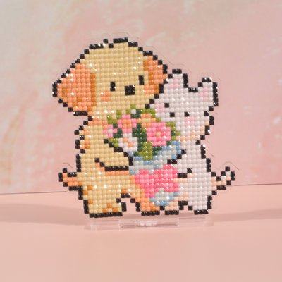 LumiGem Blossom Puppy Diamond Painting Stand - Forever Young®️ DIY - 