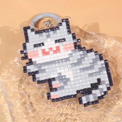 LumiGem Cute Cat DIY Acrylic Diamond Painting Keychain - Forever Young®️ DIY - 