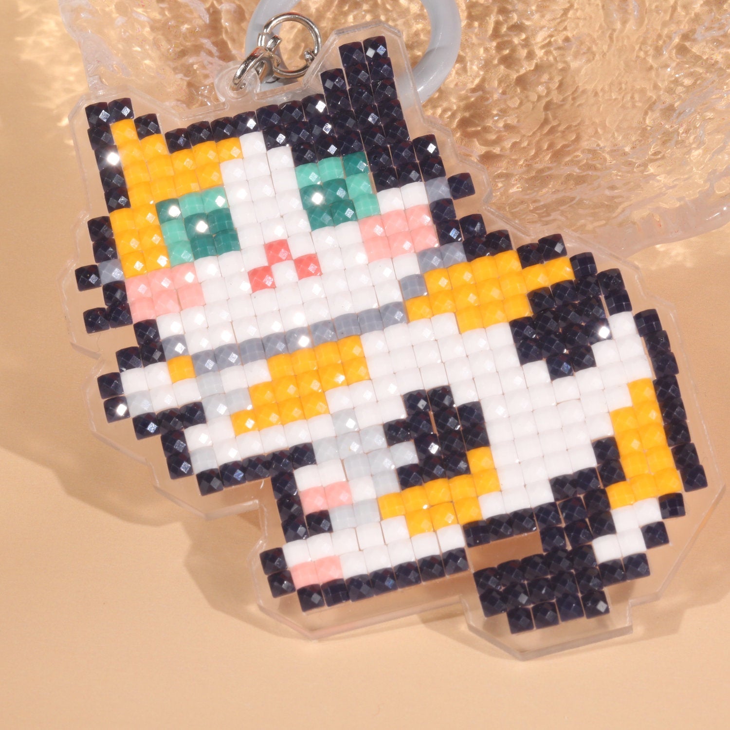 LumiGem Cute Cat DIY Acrylic Diamond Painting Keychain - Forever Young®️ DIY - 