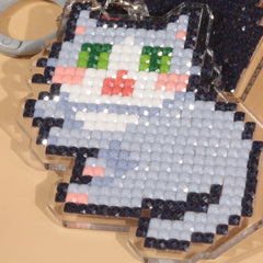 LumiGem Cute Cat DIY Acrylic Diamond Painting Keychain - Forever Young®️ DIY - 