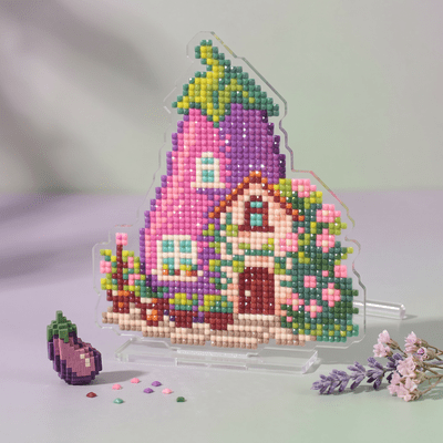 LumiGem Eggplant House Diamond Painting Stand - Forever Young®️ DIY - 
