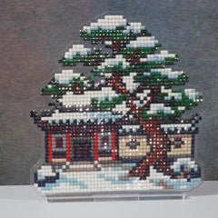 LumiGem Pine & Snow Cottage Diamond Painting Stand - Forever Young®️ DIY - 
