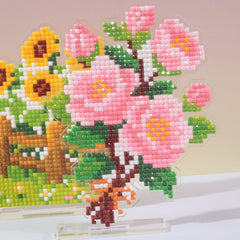 LumiGem Pink Camellia Bouquet Diamond Painting Stand - Forever Young®️ DIY - 