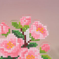 LumiGem Pink Camellia Bouquet Diamond Painting Stand - Forever Young®️ DIY - 
