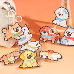 LumiGem Playful Dog DIY Acrylic Diamond Painting Keychain - Forever Young®️ DIY - 