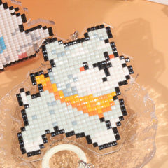 LumiGem Playful Dog DIY Acrylic Diamond Painting Keychain - Forever Young®️ DIY - 