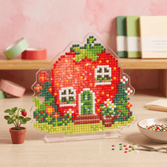 LumiGem Strawberry House Diamond Painting Stand - Forever Young®️ DIY - 
