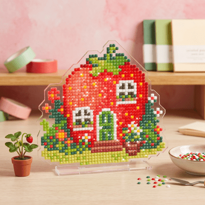 LumiGem Strawberry House Diamond Painting Stand - Forever Young®️ DIY - 