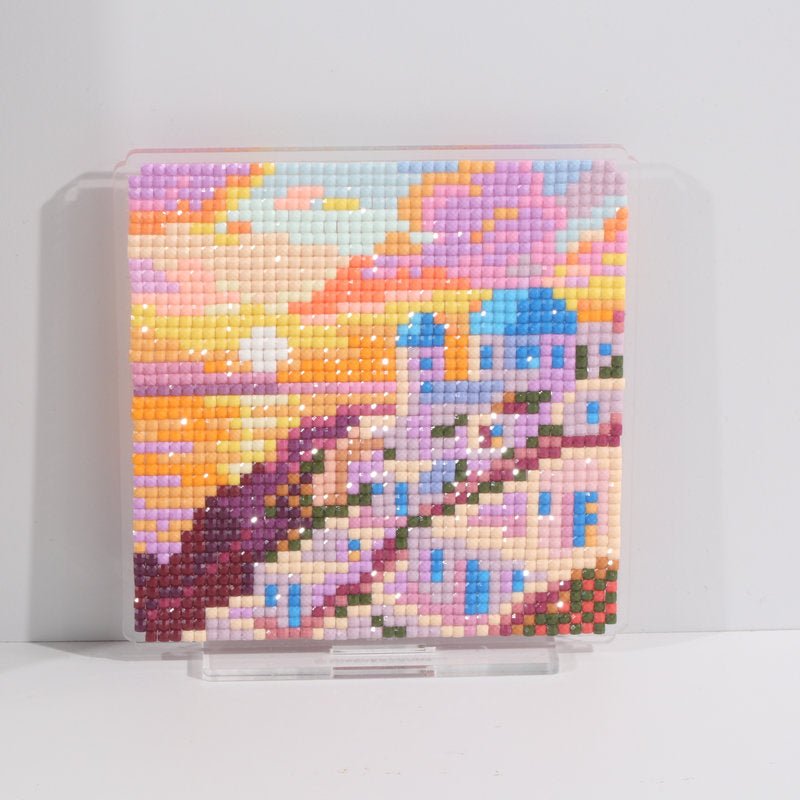 LumiGem Sunset in Santorini Diamond Painting Stand - Forever Young®️ DIY - 
