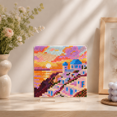 LumiGem Sunset in Santorini Diamond Painting Stand - Forever Young®️ DIY - 