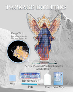 Lux Aeternis Archangel Acrylic Diamond Art Display Stand - Forever Young®️ DIY - 
