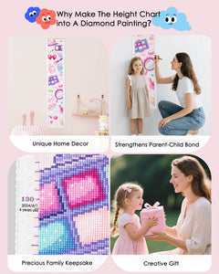 Make up Height Chart 47.2 x 3.9 Inch - Forever Young®️ DIY - 
