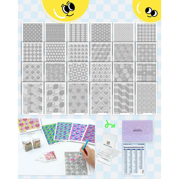 Minigem® : 24 Designs Diamond Freestyle Cards - Forever Young®️ DIY - 